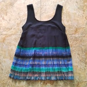 Deletta Pleated Swing Baby Doll tank, size XS